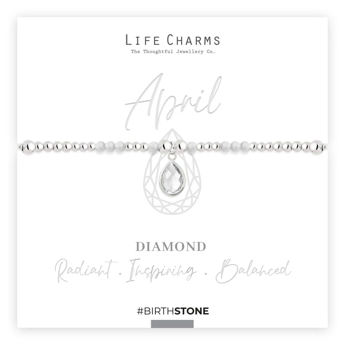 Life Charms Birthstone Bracelet - April