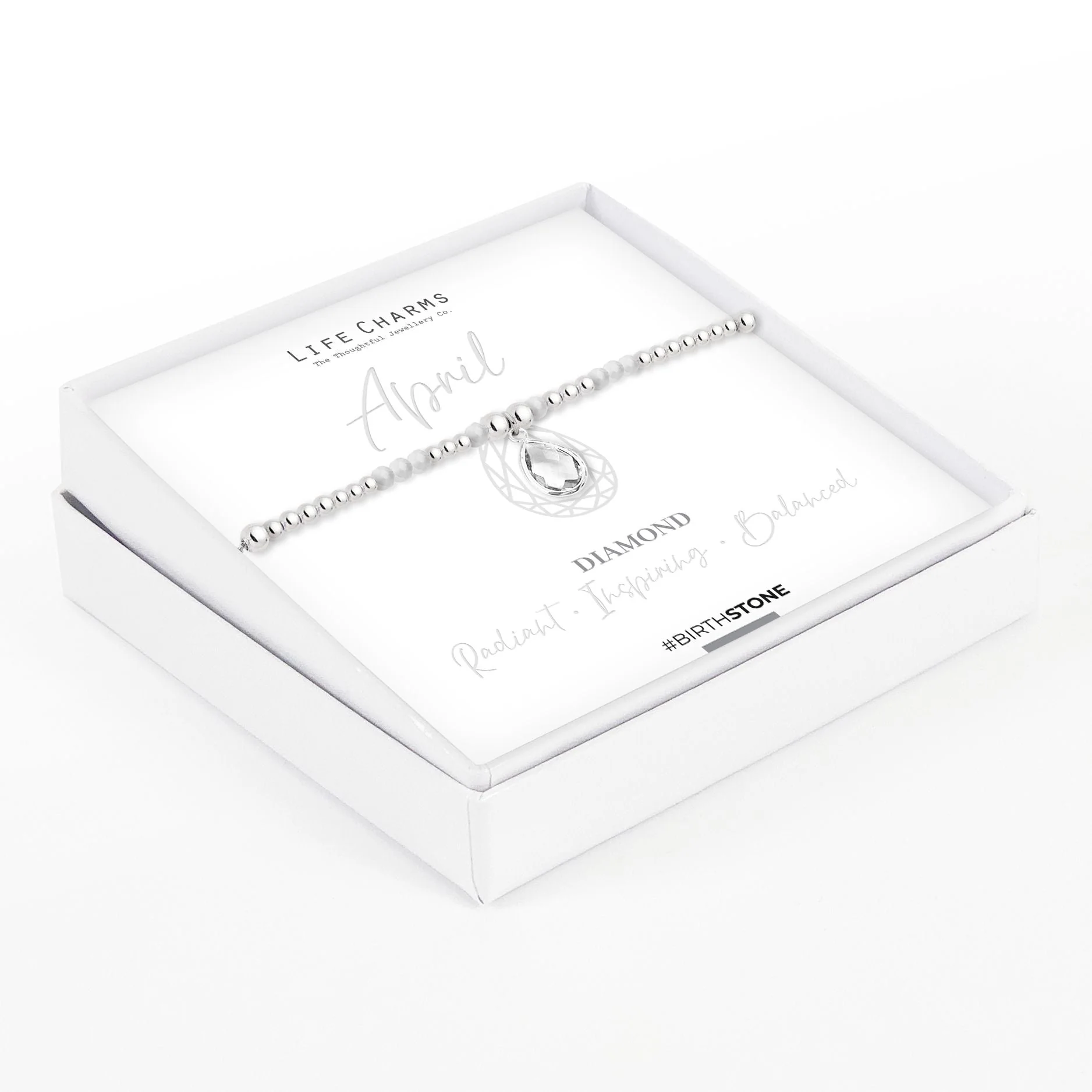 Life Charms Birthstone Bracelet - April - Image 2