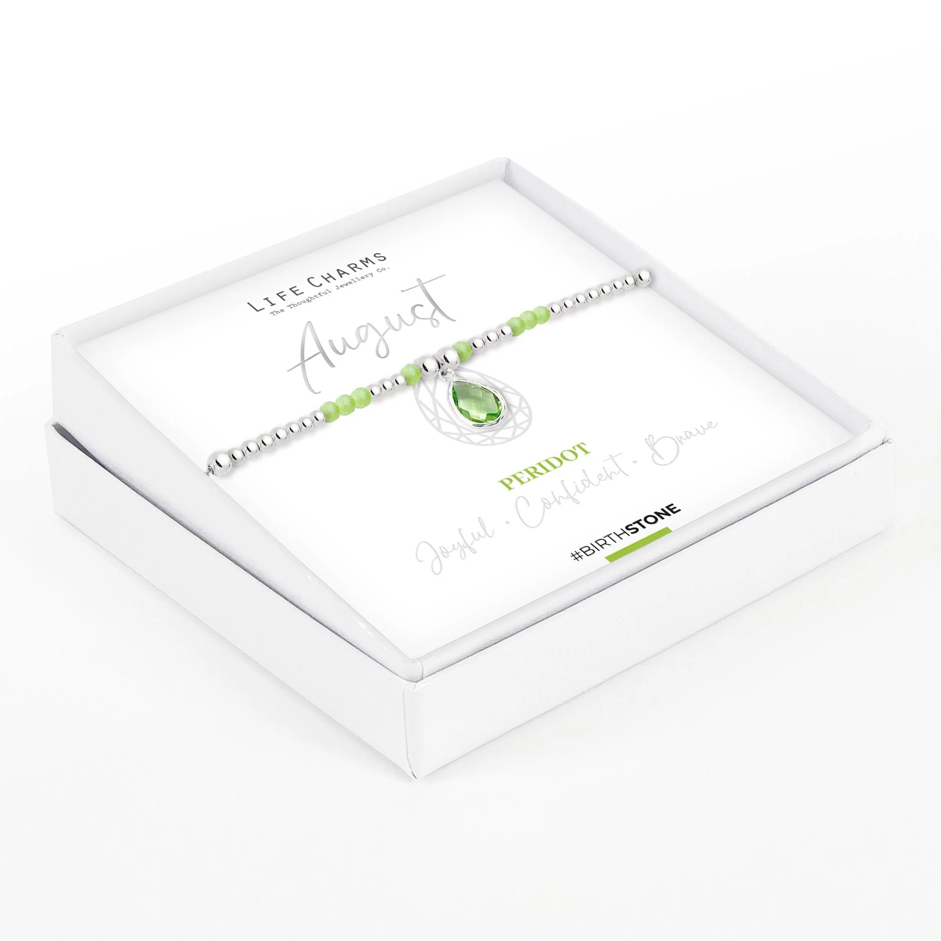 Life Charms Birthstone Bracelet - August - Image 2