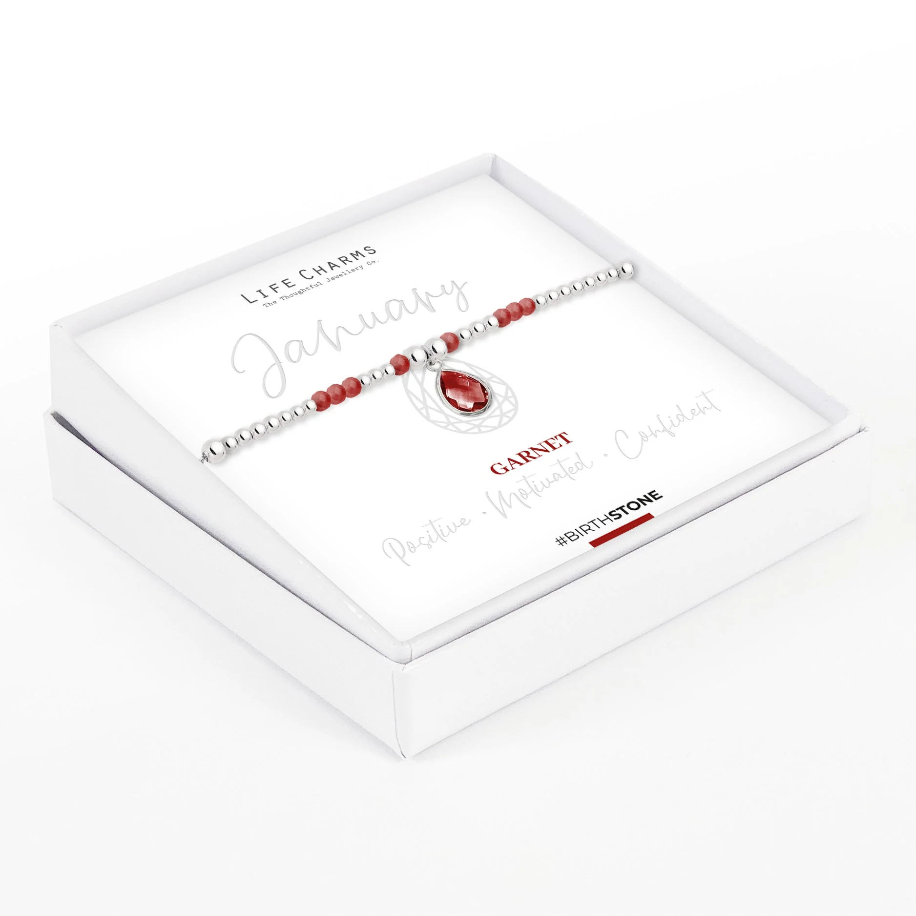 Life Charms Birthstone Bracelet - January - Image 2