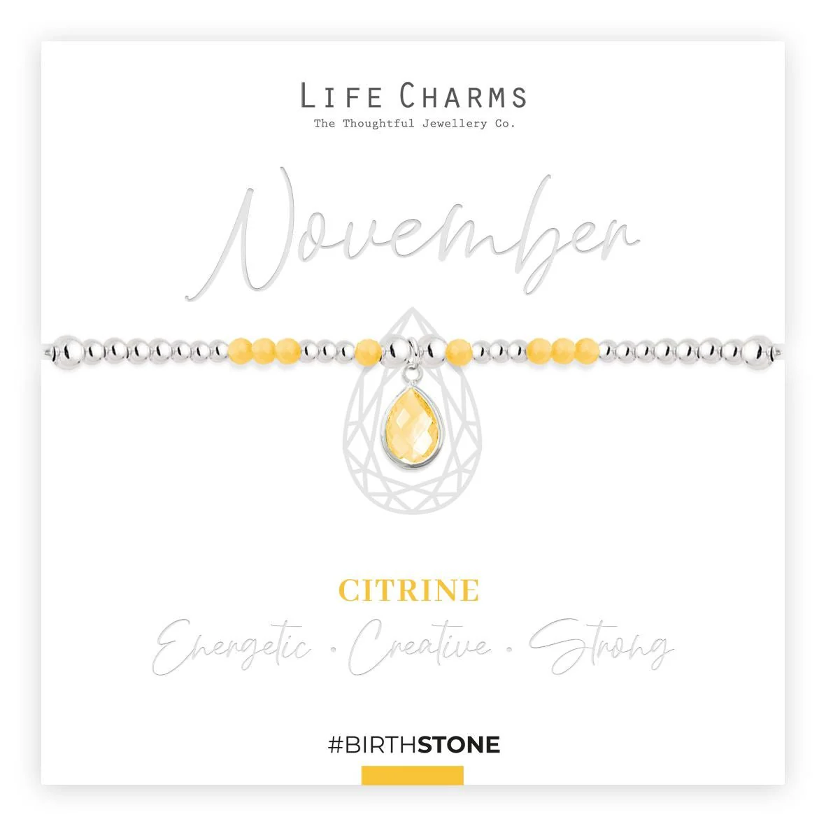 Life Charms Birthstone Bracelet - November