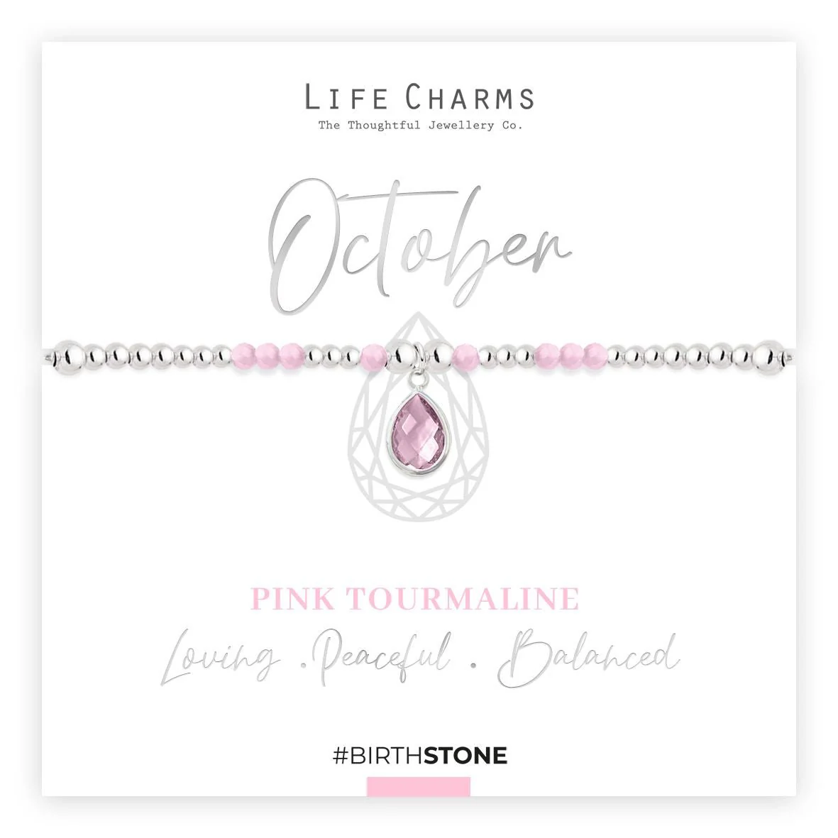 Life Charms Birthstone Bracelet - October