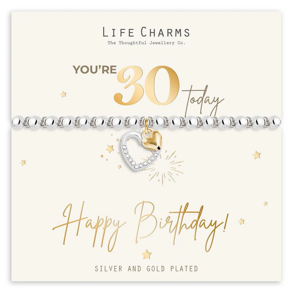 Life Charms Happy Birthday Bracelet - 30th