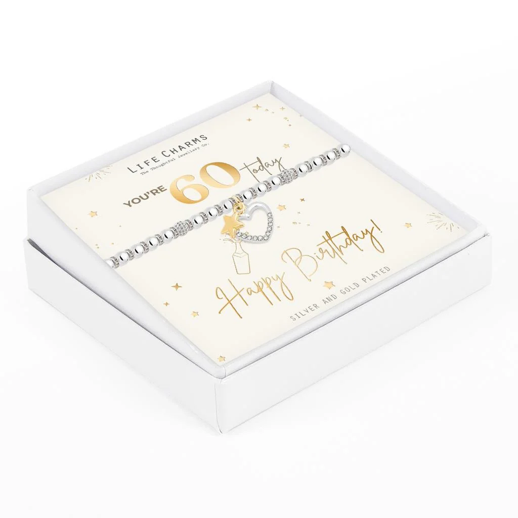 Life Charms Happy Birthday Bracelet - 60th - Image 3