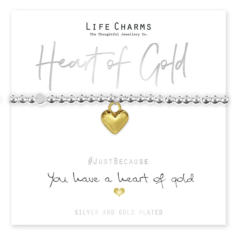 Life Charms Just Because Bracelet - Heart Of Gold