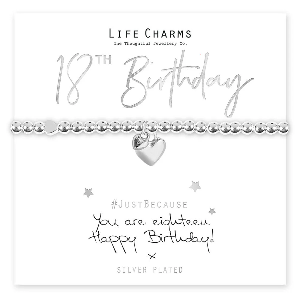 Life Charms Just Because Bracelet - You Are 18