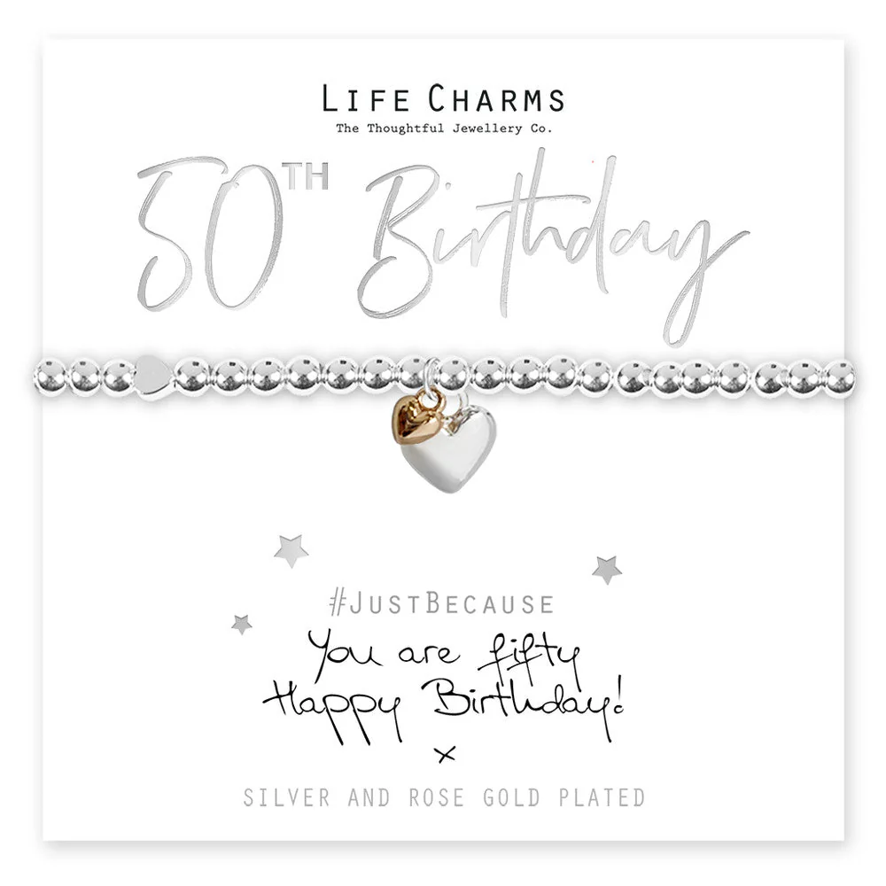 Life Charms Just Because Bracelet - You Are 50