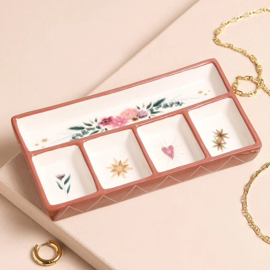 Lisa Angel Floral Heart Ceramic Trinket Tray