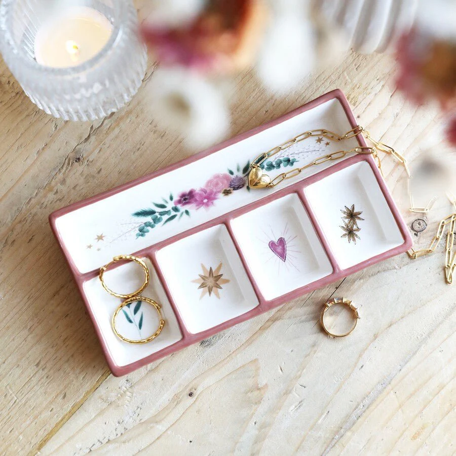 Lisa Angel Floral Heart Ceramic Trinket Tray - Image 3