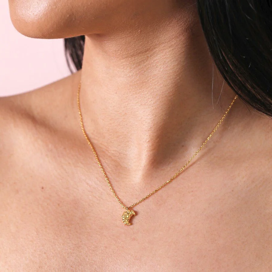 Lisa Angel Gold Croissant Pendant Necklace - Image 3