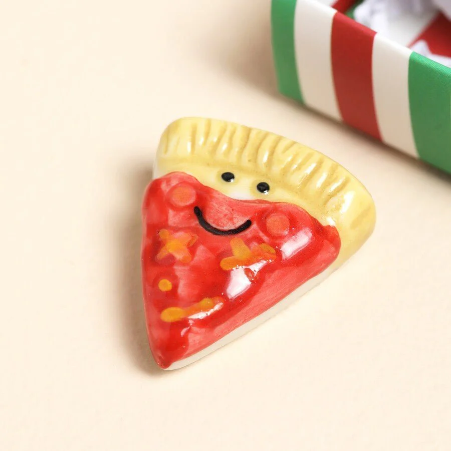 Lisa Angel 'Pizza My Heart' Ceramic Token in Matchbox - Image 2