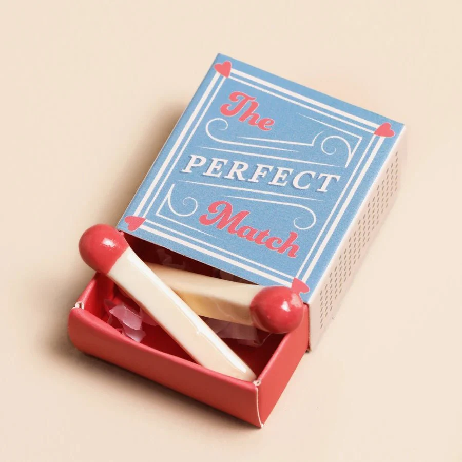 Lisa Angel The Perfect Match Mini Ceramic Match Token Matchbox Gift