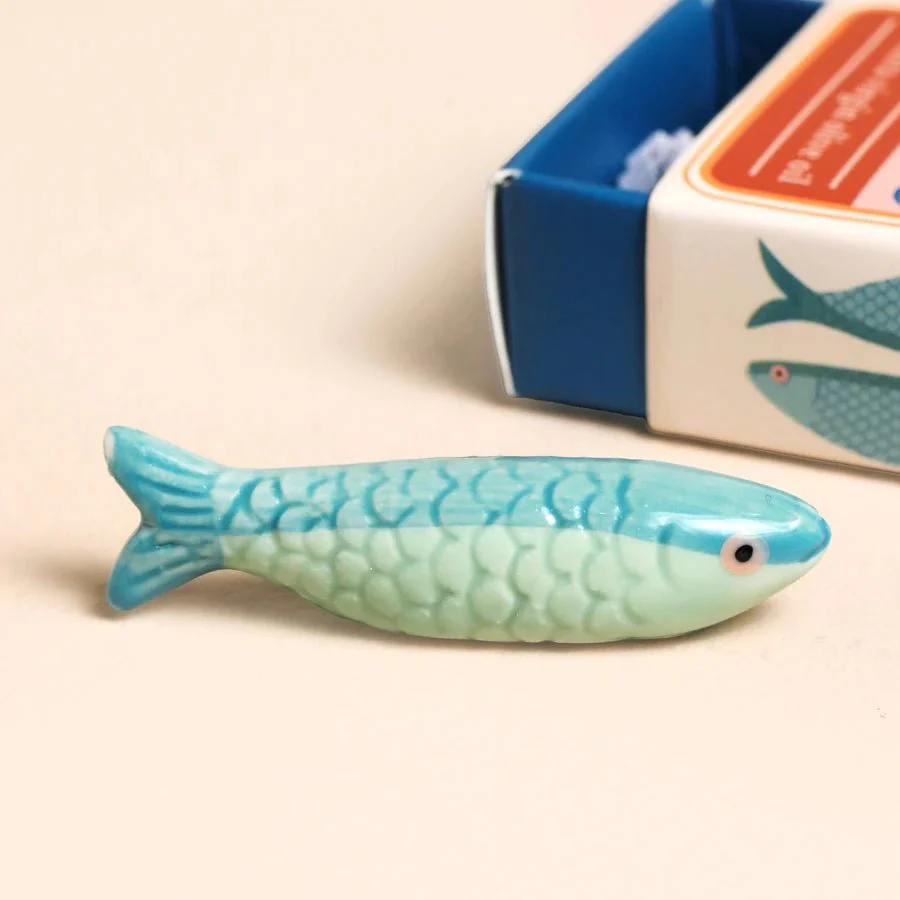Lisa Angel You Are Fin-tastic Mini Ceramic Sardine Token Matchbox Gift - Image 2