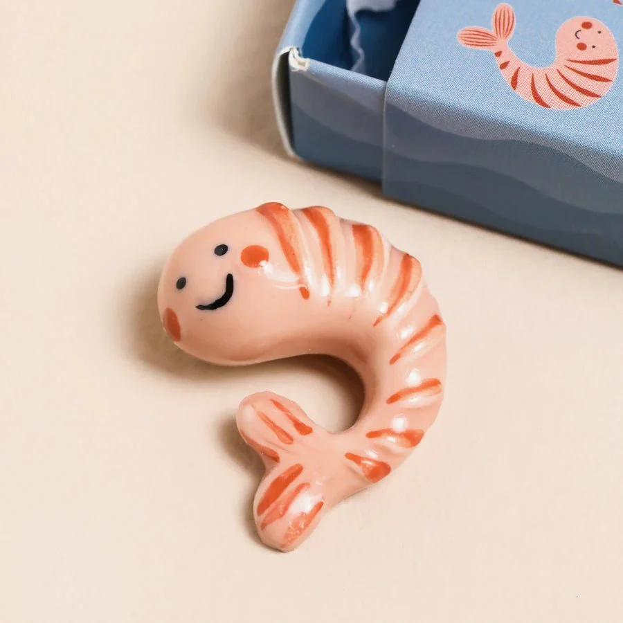 Lisa Angel Youâre Shrimp-ly The Best Mini Ceramic Shrimp Token Matchbox Gift - Image 2