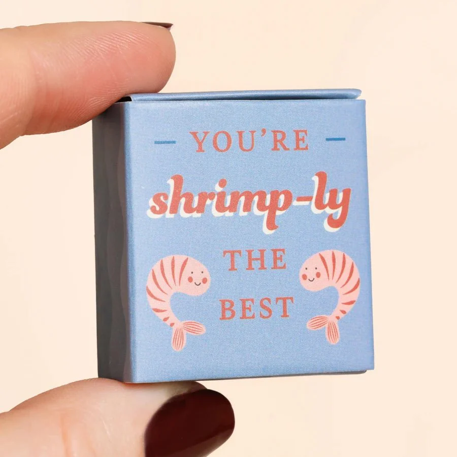 Lisa Angel Youâre Shrimp-ly The Best Mini Ceramic Shrimp Token Matchbox Gift - Image 3