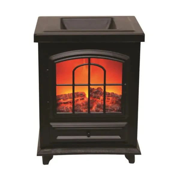 Log Burner Electric Wax Melt Burner – Black 16cm