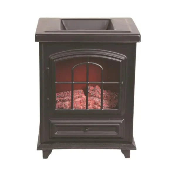 Log Burner Electric Wax Melt Burner – Black 16cm - Image 2