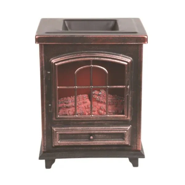 Log Burner Electric Wax Melt Burner – Copper 16cm - Image 2