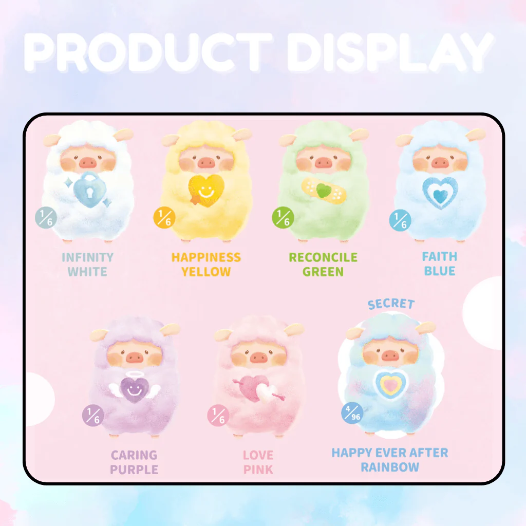 Lulu the Piggy Rainbow Sheep Plush Blind Box - Image 2