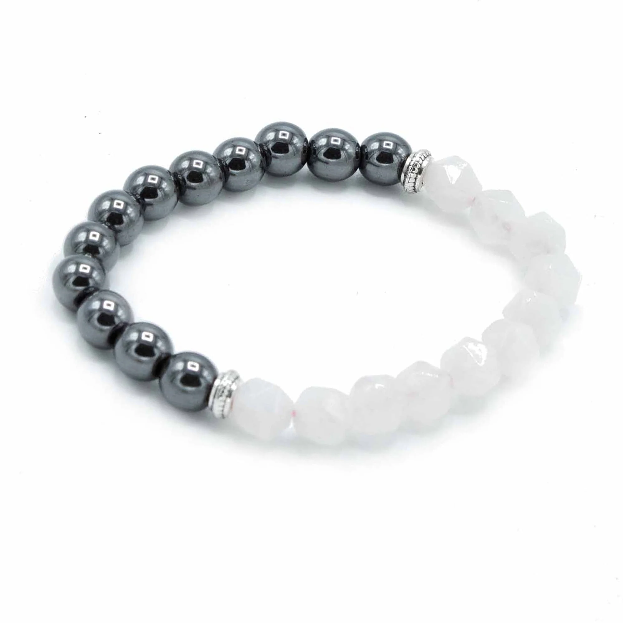 Magnetic Faceted Gemstone Bracelet - Rose Quartz - Image 2