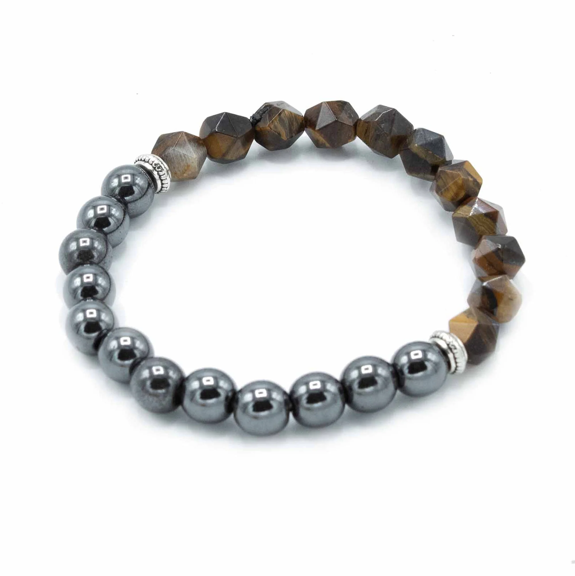Magnetic Faceted Gemstone Bracelet - Tigers Eye - Image 2