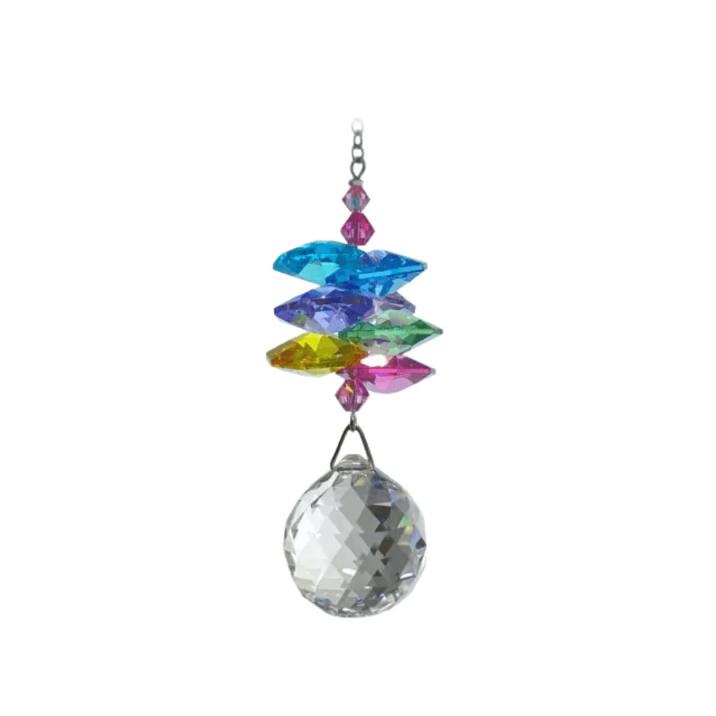 Wild Things Medium Confetti Cascade Ball Crystal Suncatcher