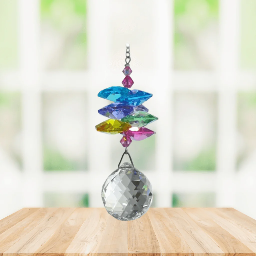 Wild Things Medium Confetti Cascade Ball Crystal Suncatcher - Image 2