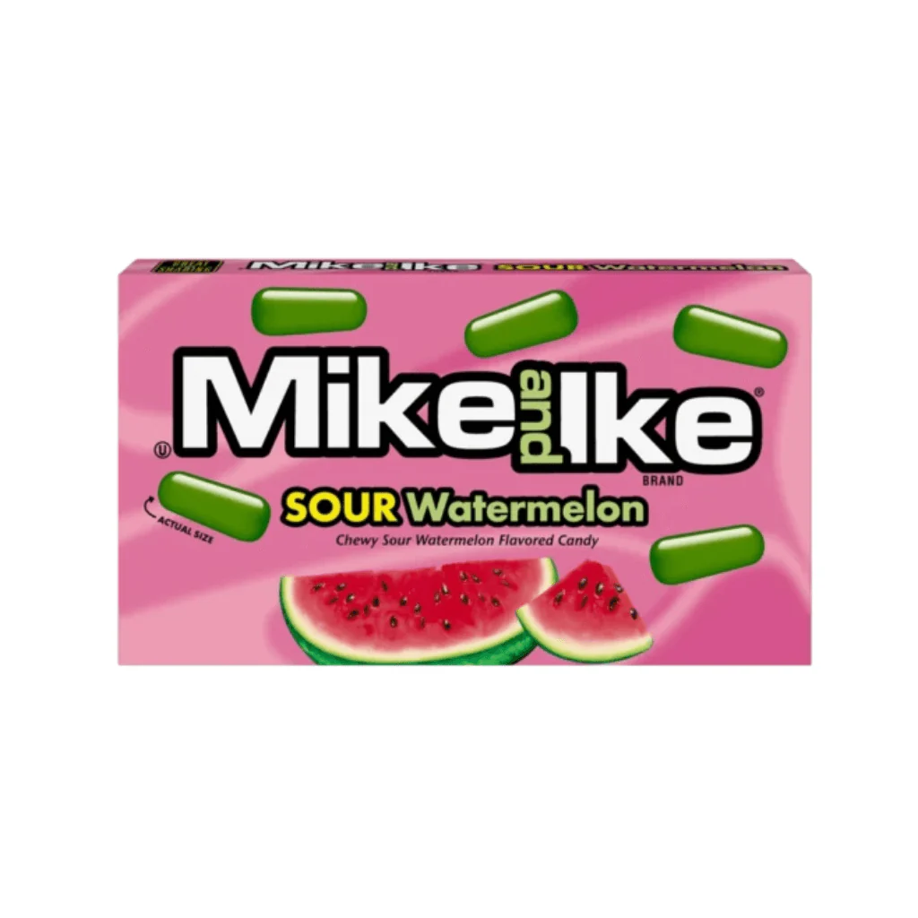 Mike and Ike Sour Watermelon Chewy Candy Theatre Box