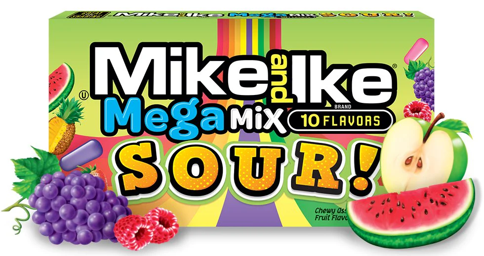 Mike & Ike Mega Mix Sour 120g Theatre Box