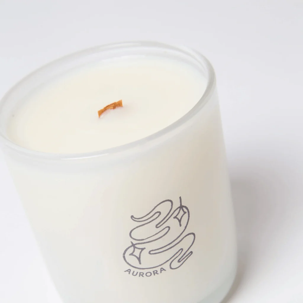 Milkjar Aurora Mahogany, Teakwood & Aspen Coconut Soy Candle 8oz - Image 2