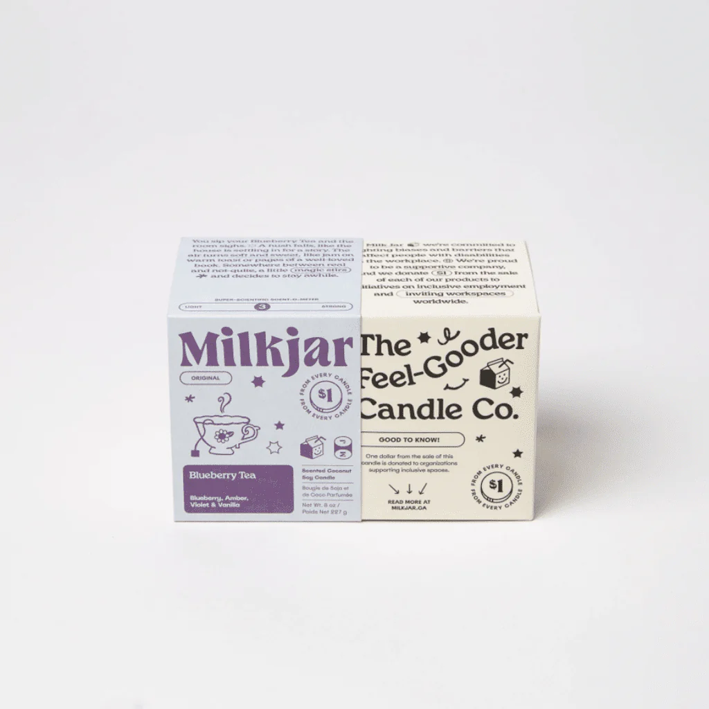 Milkjar Blueberry Tea Coconut Soy Candle 8oz β Blueberry, Violet, Amber & Vanilla - Image 3