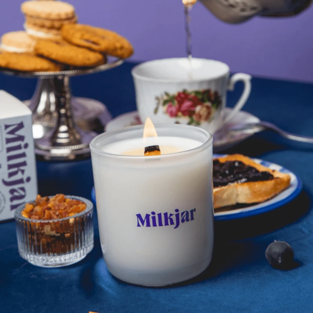 Milkjar Blueberry Tea Coconut Soy Candle 8oz β Blueberry, Violet, Amber & Vanilla - Image 4