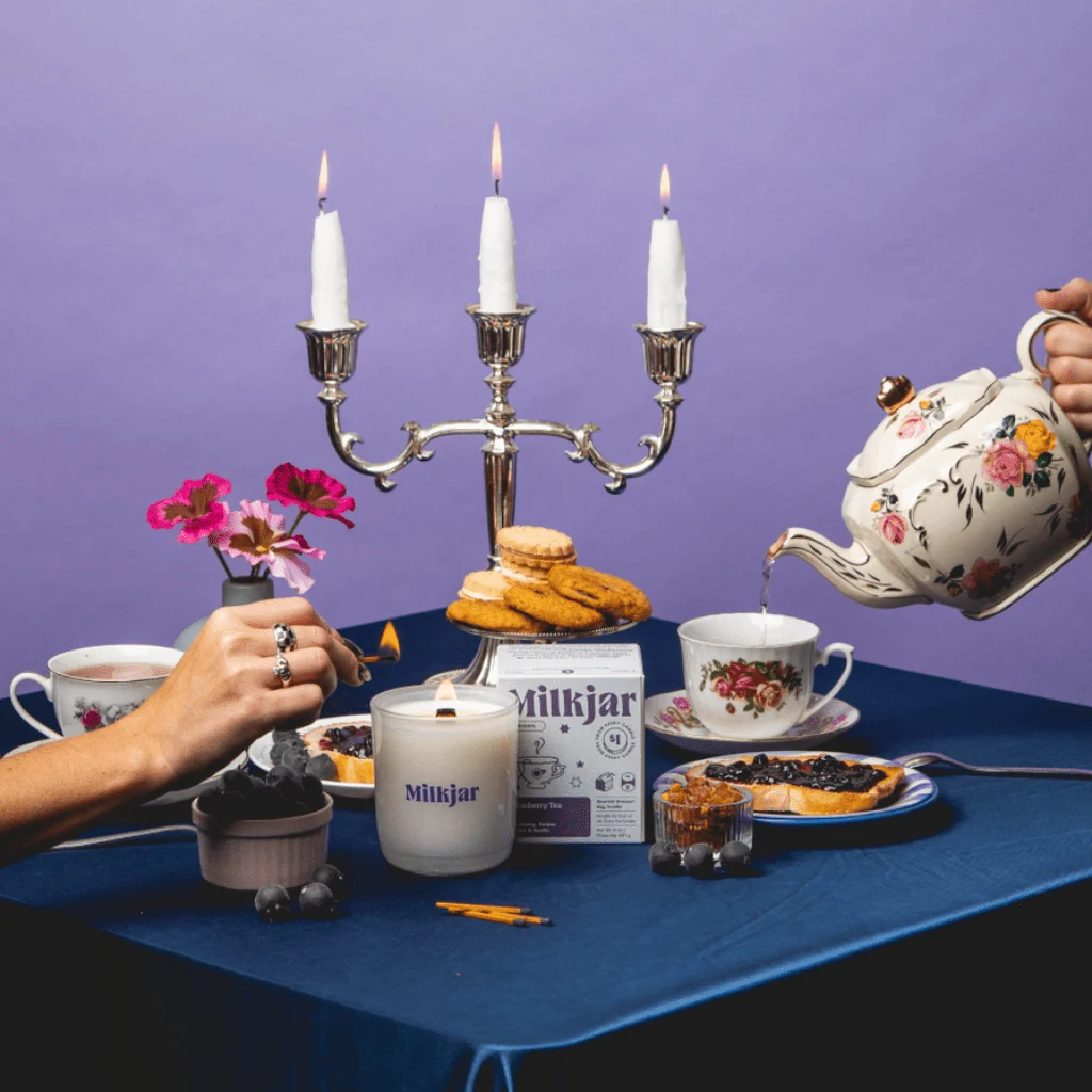 Milkjar Blueberry Tea Coconut Soy Candle 8oz β Blueberry, Violet, Amber & Vanilla - Image 5