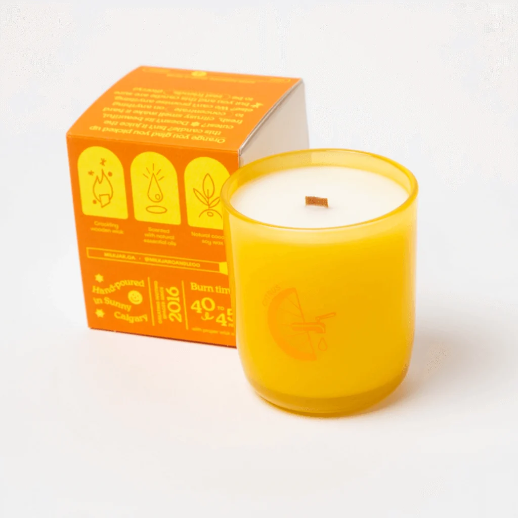 Milkjar Citrus Sweet Orange & Lemongrass Essential Oil Candle 8oz - Image 4