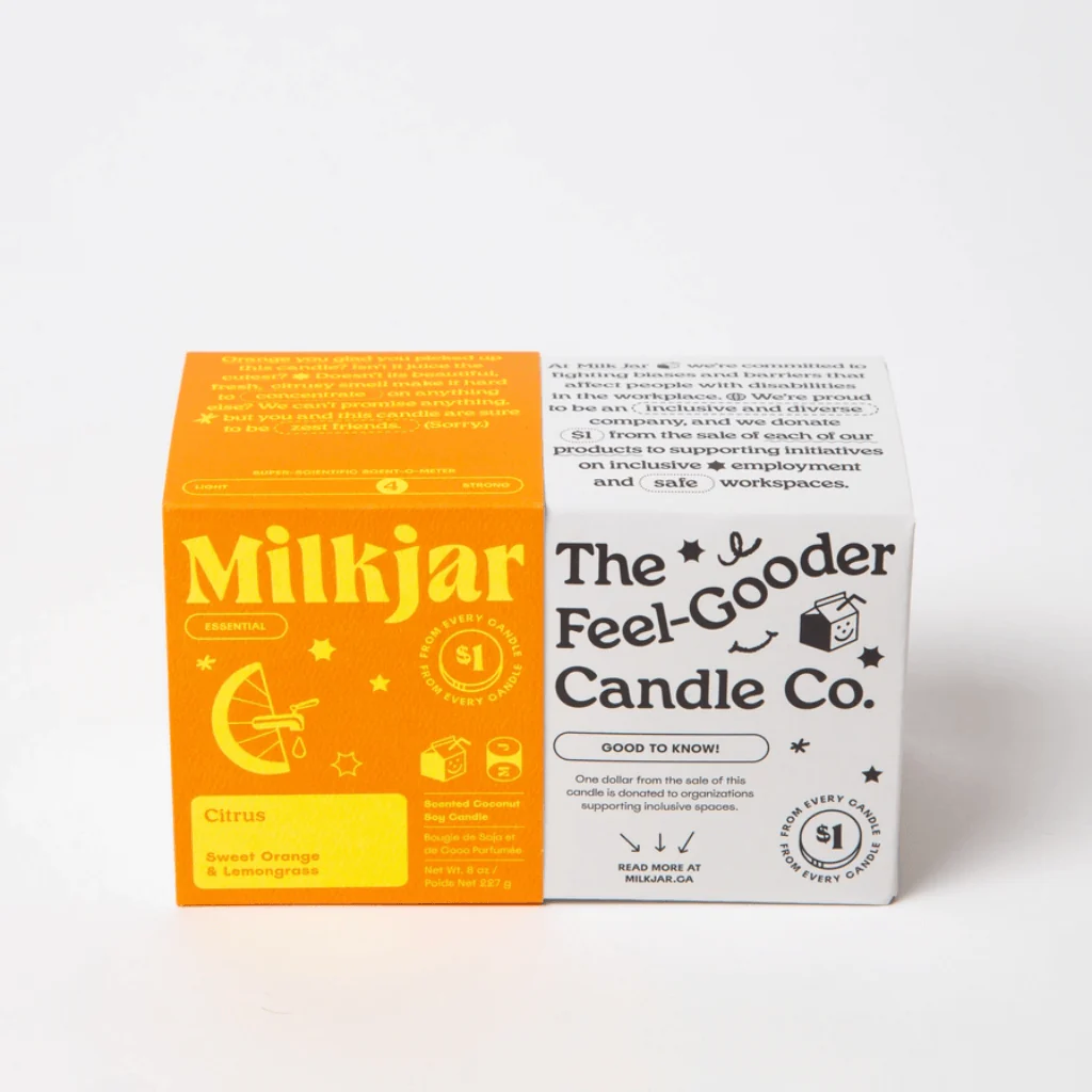Milkjar Citrus Sweet Orange & Lemongrass Essential Oil Candle 8oz - Image 6