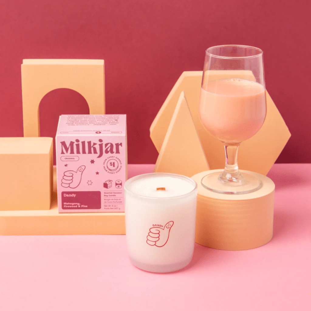 Milkjar Dandy Coconut Soy Candle 8oz – Mahogany, Firewood & Pine - Image 6