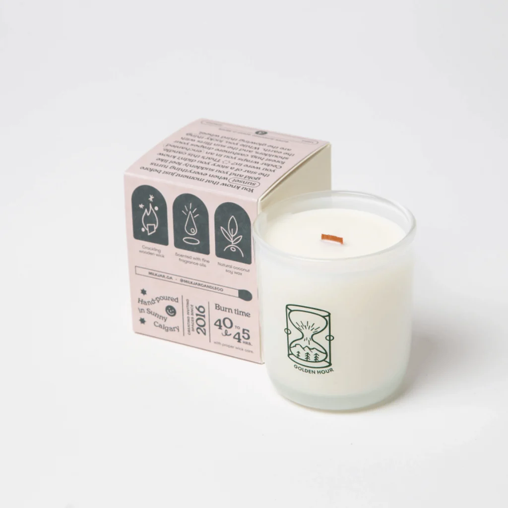 Milkjar Golden Hour Cashmere, Cedarwood & Musk Coconut Soy Candle 8oz - Image 3