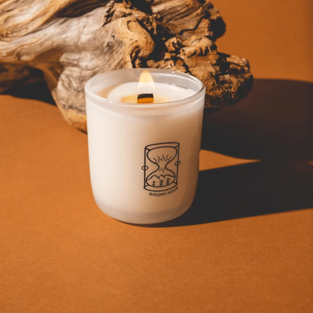 Milkjar Golden Hour Cashmere, Cedarwood & Musk Coconut Soy Candle 8oz - Image 7