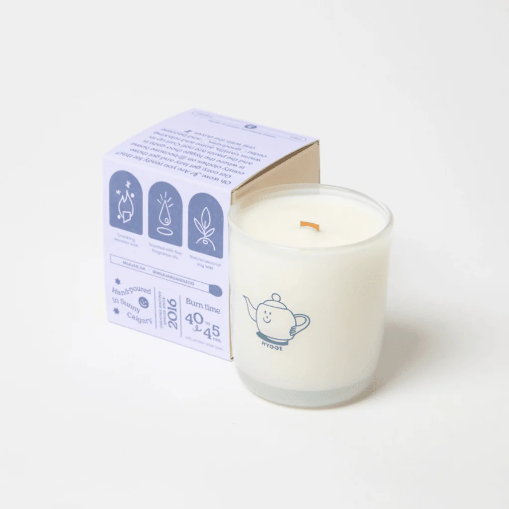 Milkjar Hygge Coconut Soy Candle 8oz – Vanilla, Tobacco, Cedar & Sea Salt - Image 4