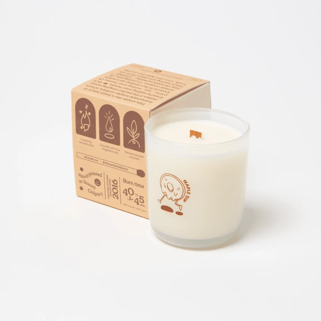 Milkjar Maple Dip Coconut Soy Candle 8oz – Warm Maple Butter - Image 2