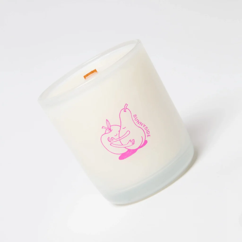Milkjar Sunnyside White Nectarine & Pear Coconut Soy Candle 8oz - Image 2