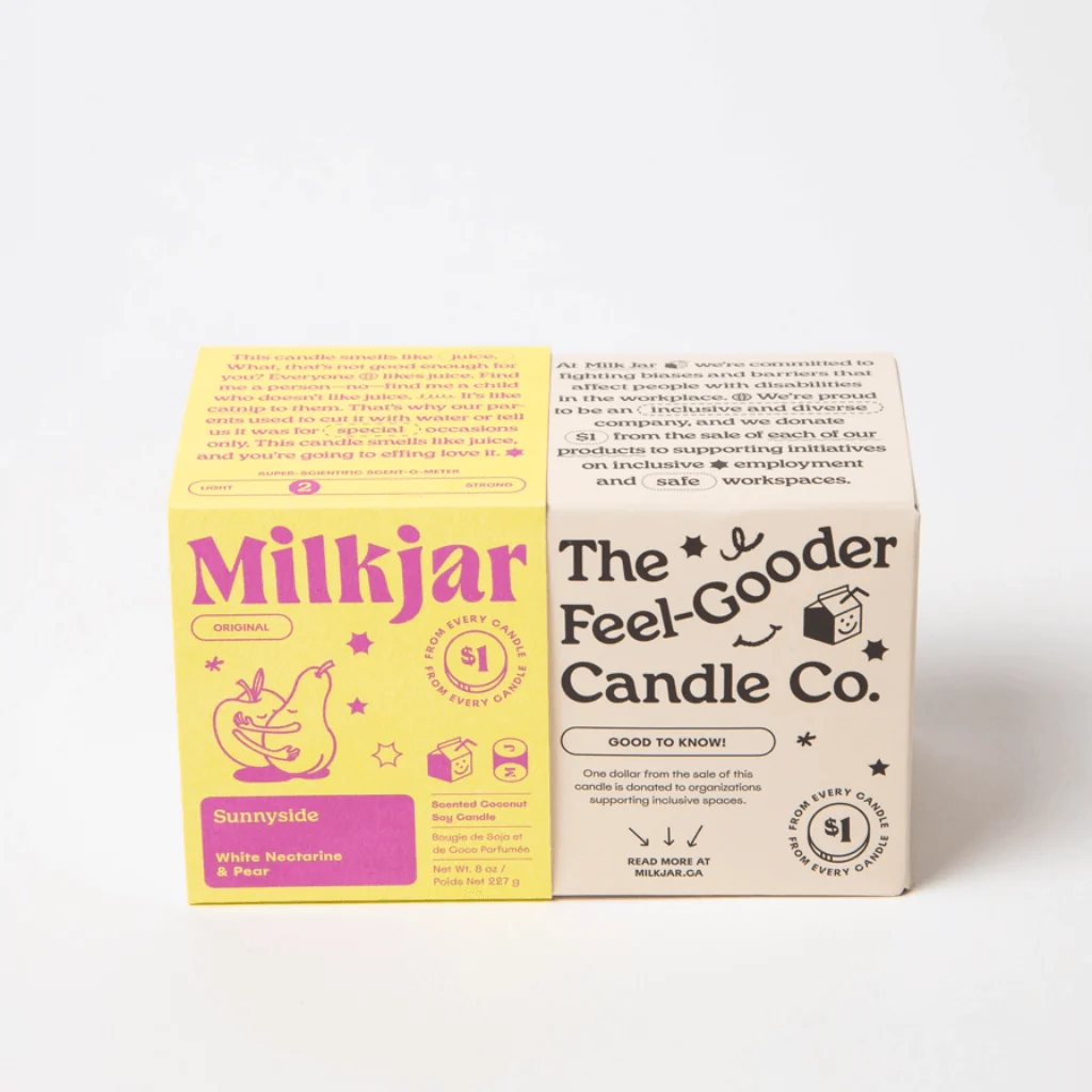 Milkjar Sunnyside White Nectarine & Pear Coconut Soy Candle 8oz - Image 6