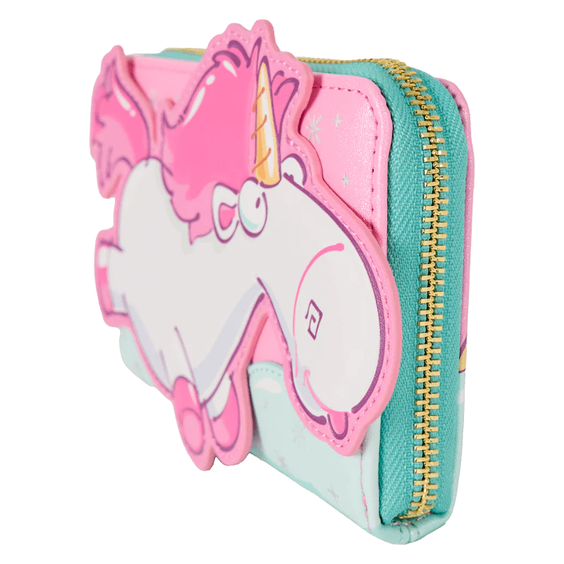 Loungefly Minions Fluffy Unicorn Rainbow Glitter Zip Around Wallet - Image 2