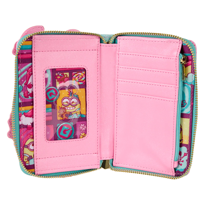 Loungefly Minions Fluffy Unicorn Rainbow Glitter Zip Around Wallet - Image 4