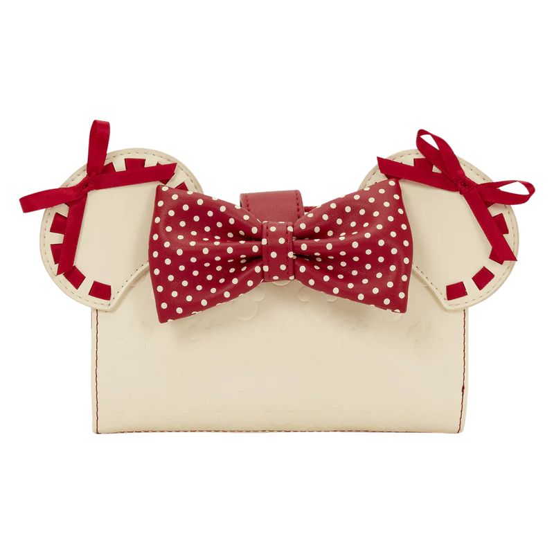 Loungefly Minnie Mouse Rocks the Dots Coquette Flap Wallet