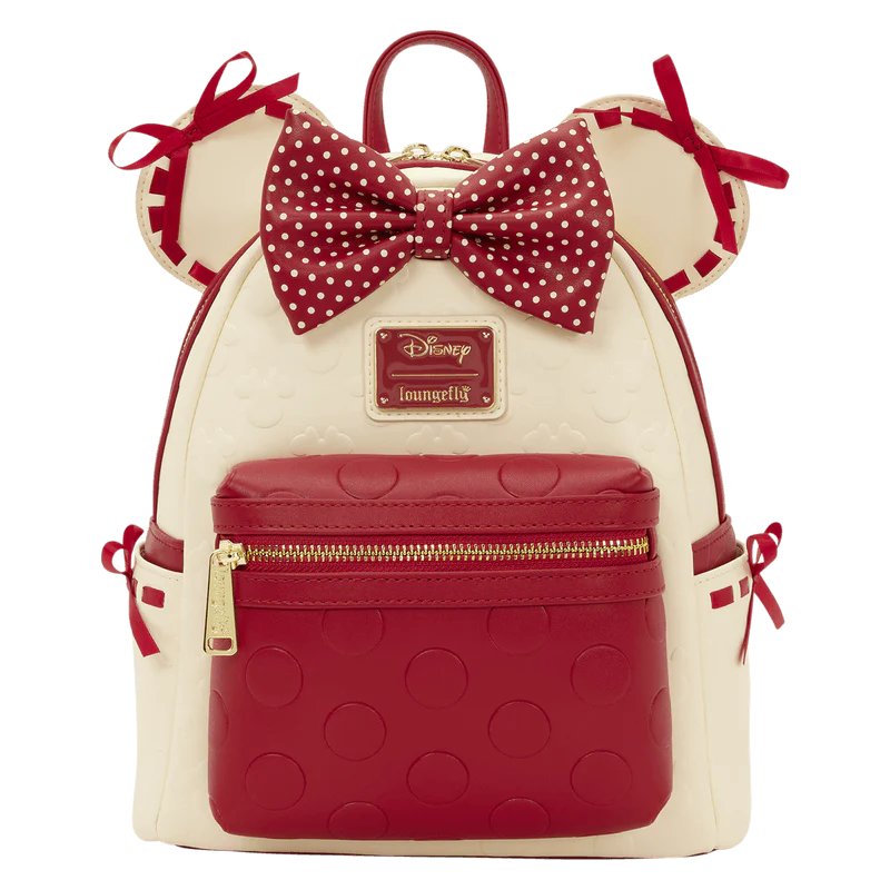 Loungefly Minnie Mouse Rocks the Dots Coquette Mini Backpack