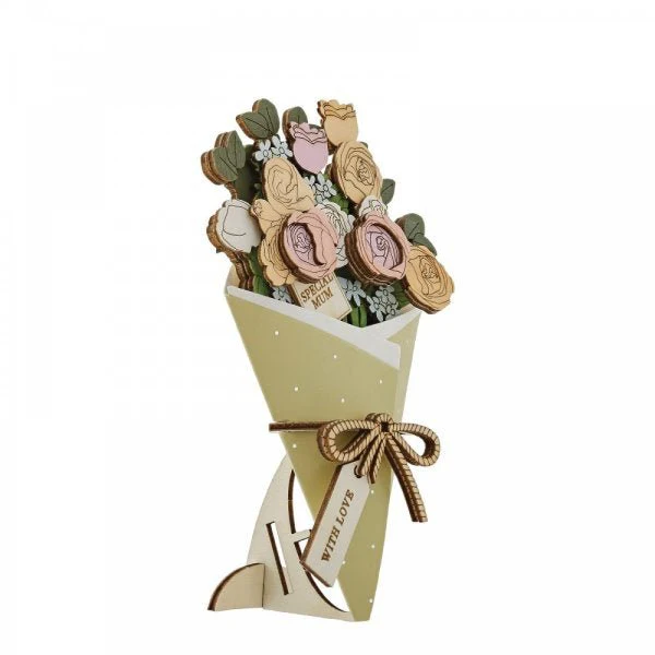 Mum 3D Flower Figurine Card - Image 3
