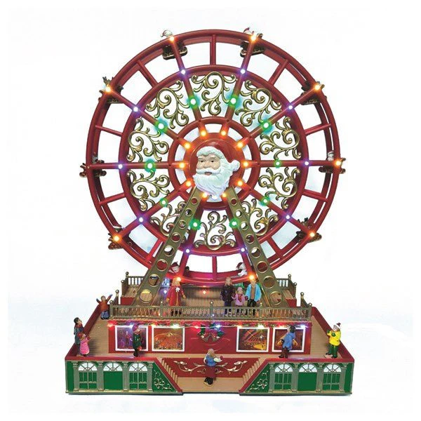 Musical LED Santa Ferris Wheel Christmas Decoration