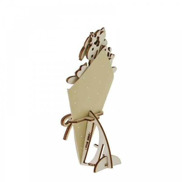 New Home 3D Flower Figurine Card - Image 4