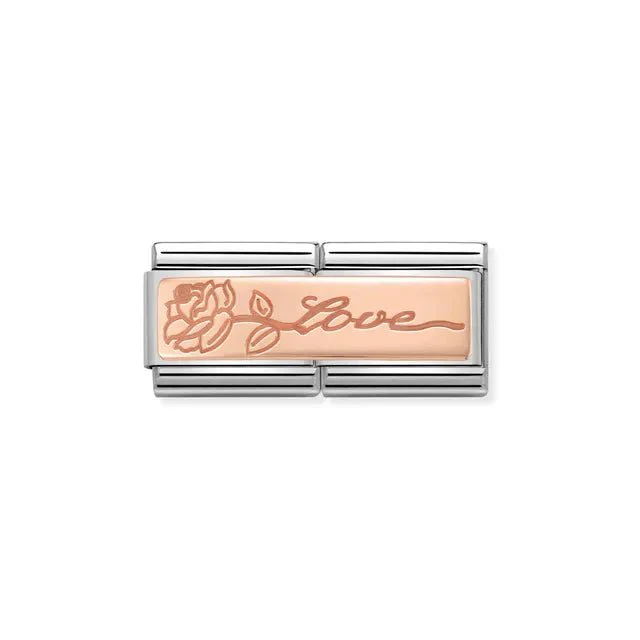 Nomination Composable Double Link Rose Gold - Love With Flower